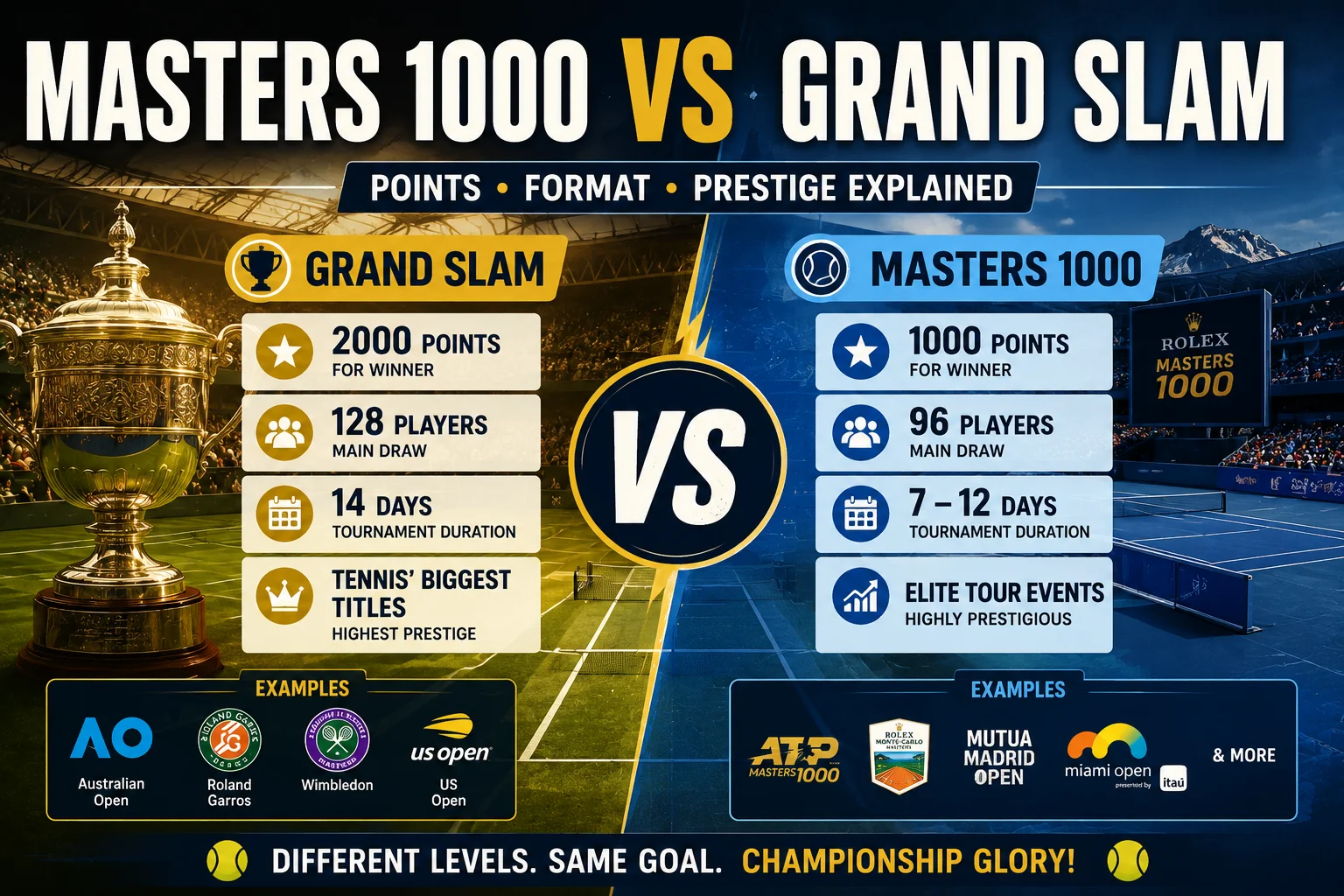 Masters 1000 vs Grand Slam